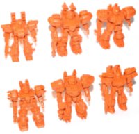 Астродонты 6 моделей оранжевые